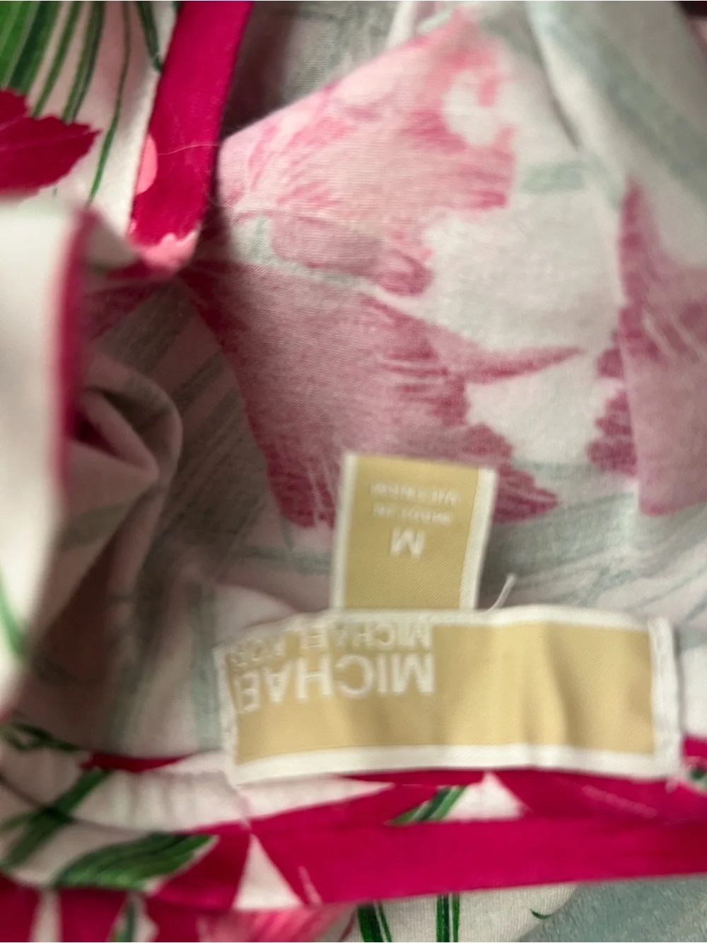 Michael Kors White Tee with Pink Floral Print